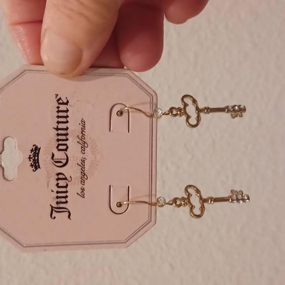 Juicy Couture Earings keys with rhinestones - Picture 2 of 4